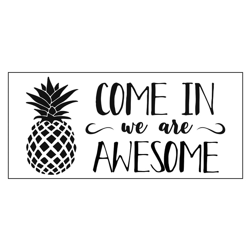 Come in We are Awesome Flocked Coir Sassafras Switch Mat