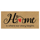 Home is where our story begins Flocked Coir Sassafras Switch Mat