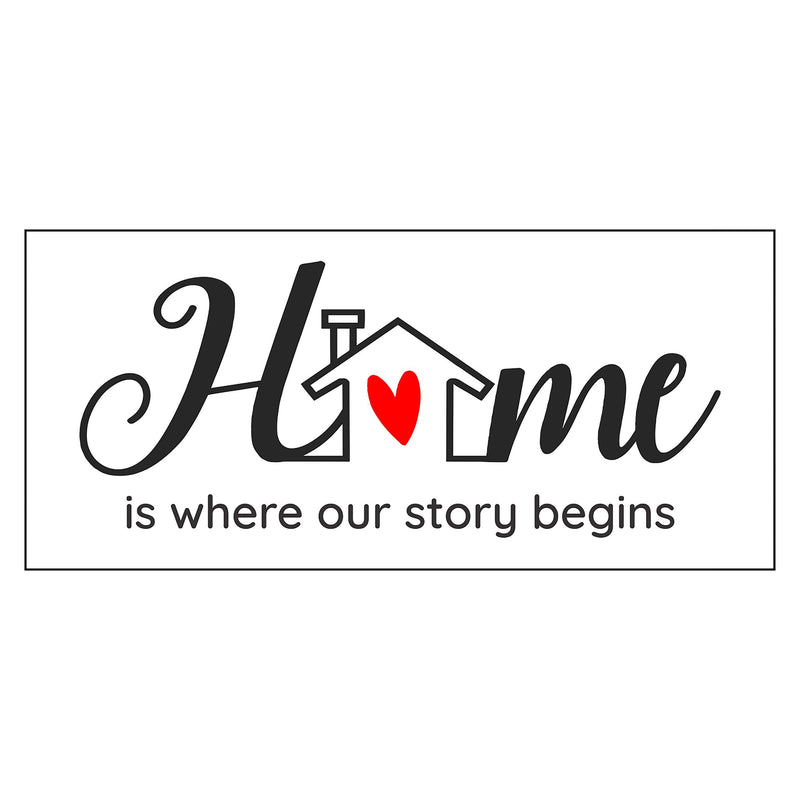 Home is where our story begins Flocked Coir Sassafras Switch Mat