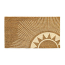 Geometric Sun Natural Coir Mat, 30"Lx18"H