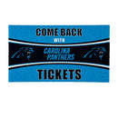 28" x 16" PVC Trapper Mat, Come Back with Tickets, Carolina Panthers