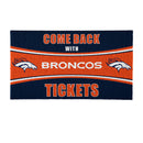 28" x 16" PVC Trapper Mat, Come Back with Tickets, Denver Broncos