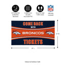 28" x 16" PVC Trapper Mat, Come Back with Tickets, Denver Broncos