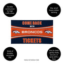 28" x 16" PVC Trapper Mat, Come Back with Tickets, Denver Broncos