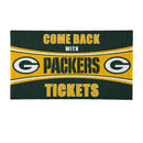 28" x 16" PVC Trapper Mat, Come Back with Tickets, Green Bay Packers