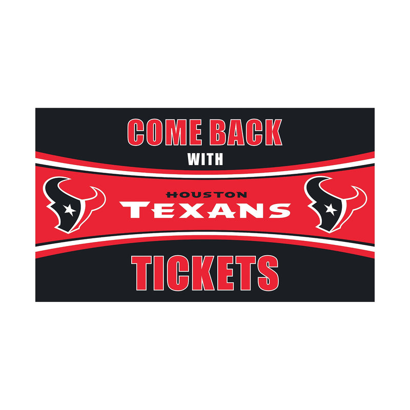 28" x 16" PVC Trapper Mat, Come Back with Tickets, Houston Texans