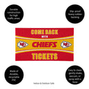 28" x 16" PVC Trapper Mat, Come Back with Tickets, Kansas City Chiefs