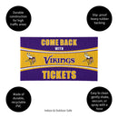 28" x 16" PVC Trapper Mat, Come Back with Tickets, Minnesota Vikings