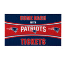 28" x 16" PVC Trapper Mat, Come Back with Tickets, New England Patriots