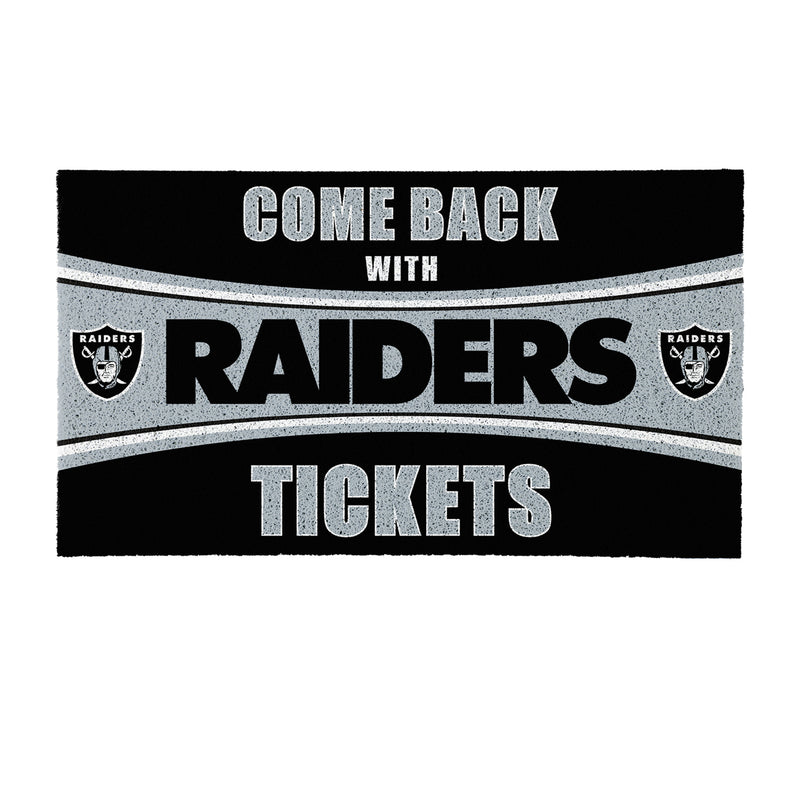 28" x 16" PVC Trapper Mat, Come Back with Tickets, Las Vegas Raiders