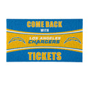 28" x 16" PVC Trapper Mat, Come Back with Tickets, Los Angeles Chargers
