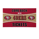 28" x 16" PVC Trapper Mat, Come Back with Tickets, San Francisco 49ers