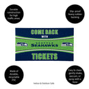 28" x 16" PVC Trapper Mat, Come Back with Tickets, Seattle Seahawks