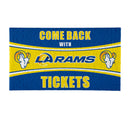 28" x 16" PVC Trapper Mat, Come Back with Tickets, Los Angeles Rams