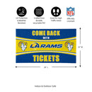 28" x 16" PVC Trapper Mat, Come Back with Tickets, Los Angeles Rams