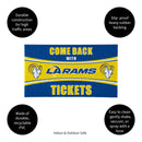 28" x 16" PVC Trapper Mat, Come Back with Tickets, Los Angeles Rams