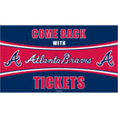 Atlanta Braves Come Back with Tickets PVC Trapper Mat, 28" x 16"