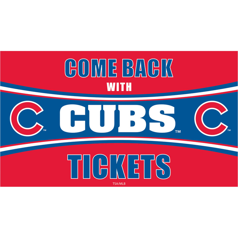 Chicago Cubs Come Back with Tickets PVC Trapper Mat, 28" x 16"