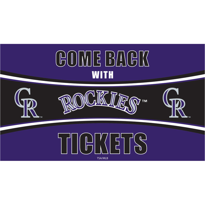 Colorado Rockies Come Back with Tickets PVC Trapper Mat, 28" x 16"