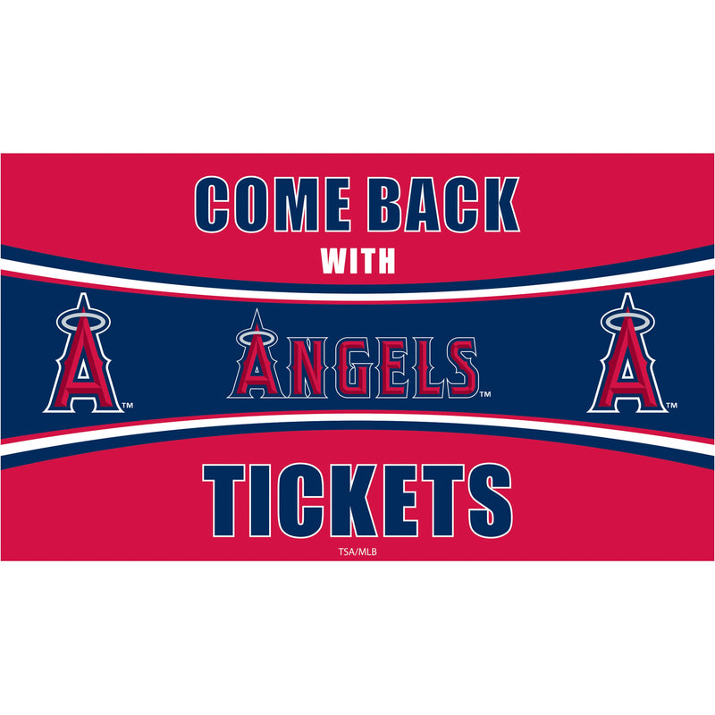 Los Angeles Angels Come Back with Tickets PVC Trapper Mat, 28" x 16"