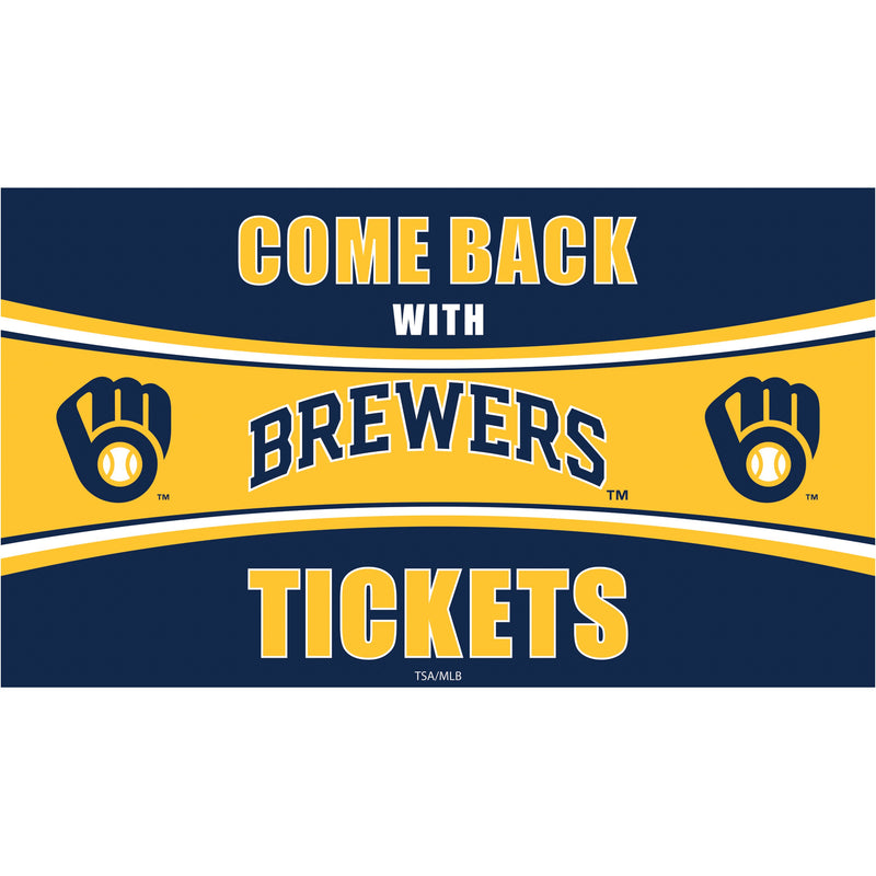 Milwaukee Brewers Come Back with Tickets PVC Trapper Mat, 28" x 16"