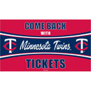 Minnesota Twins Come Back with Tickets PVC Trapper Mat, 28" x 16"