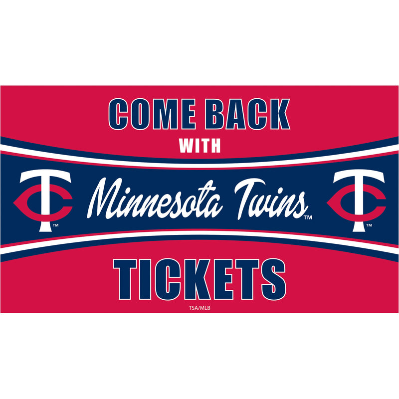 Minnesota Twins Come Back with Tickets PVC Trapper Mat, 28" x 16"
