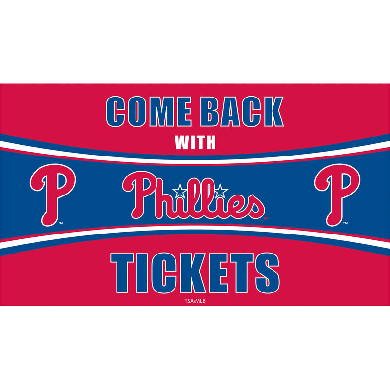 Philadelphia Phillies Come Back with Tickets PVC Trapper Mat, 28" x 16"