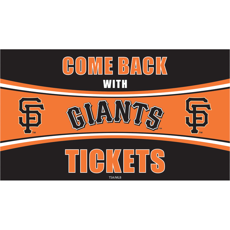 San Francisco Giants Come Back with Tickets PVC Trapper Mat, 28" x 16"