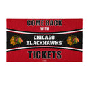 28" x 16" PVC Trapper Mat, Come Back with Tickets, Chicago Blackhawks