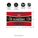28" x 16" PVC Trapper Mat, Come Back with Tickets, Ottawa Senators