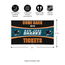 28" x 16" PVC Trapper Mat, Come Back with Tickets, San Jose Sharks