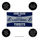 28" x 16" PVC Trapper Mat, Come Back with Tickets, Tampa Bay Lightning