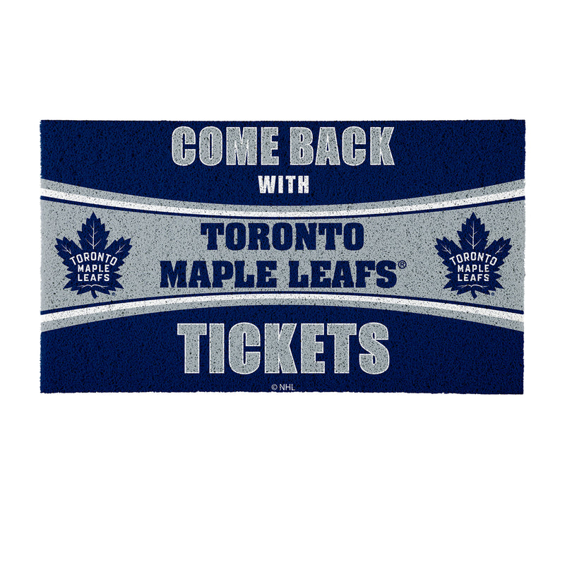28" x 16" PVC Trapper Mat, Come Back with Tickets, Toronto Maple Leafs