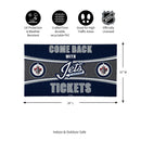 28" x 16" PVC Trapper Mat, Come Back with Tickets, Winnipeg Jets