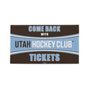 28" x 16" PVC Trapper Mat, Come Back with Tickets, Utah Hockey Club