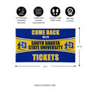 28" x 16" PVC Trapper Mat, Come Back with Tickets, South Dakota State University