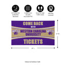 28" x 16" PVC Trapper Mat, Come Back with Tickets, Western Carolina University