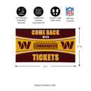 28" x 16" PVC Trapper Mat, Come Back with Tickets, Washington Commanders