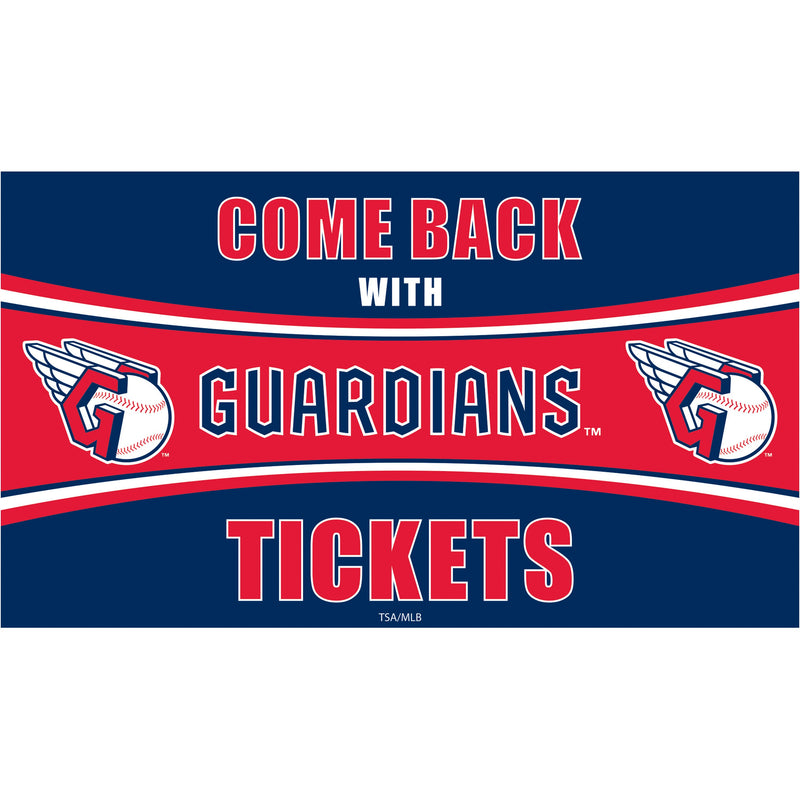 Cleveland Guardians Come Back with Tickets PVC Trapper Mat, 28" x 16"