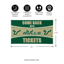 28" x 16" PVC Trapper Mat, Come Back with Tickets, University of South Florida