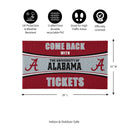 28" x 16" PVC Trapper Mat, Come Back with Tickets, University of Alabama