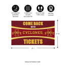 28" x 16" PVC Trapper Mat, Come Back with Tickets, Iowa State University