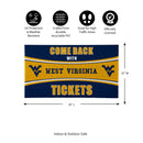 28" x 16" PVC Trapper Mat, Come Back with Tickets, West Virginia University