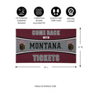 28" x 16" PVC Trapper Mat, Come Back with Tickets, University of Montana