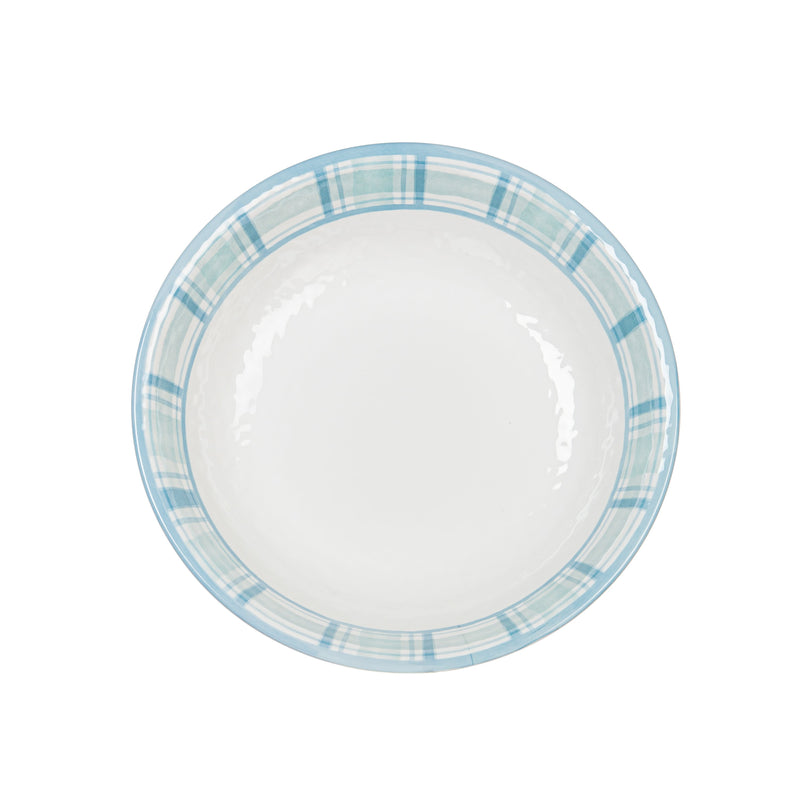 Evergreen Home Accents,13.75" Melamine Serving Bowl, Winter Frost,13.75x13.75x2.8 Inches