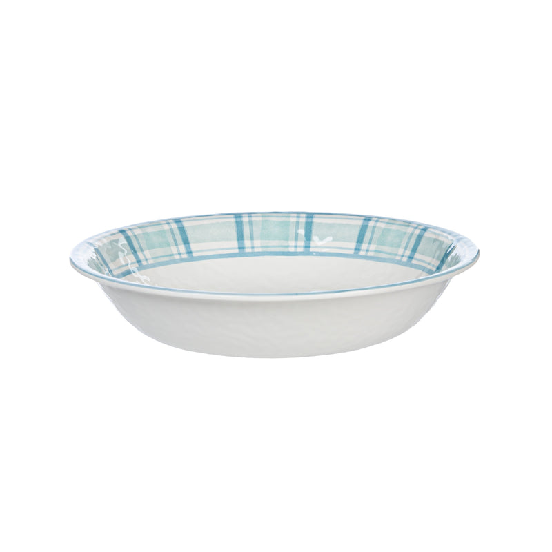 Evergreen Home Accents,13.75" Melamine Serving Bowl, Winter Frost,13.75x13.75x2.8 Inches