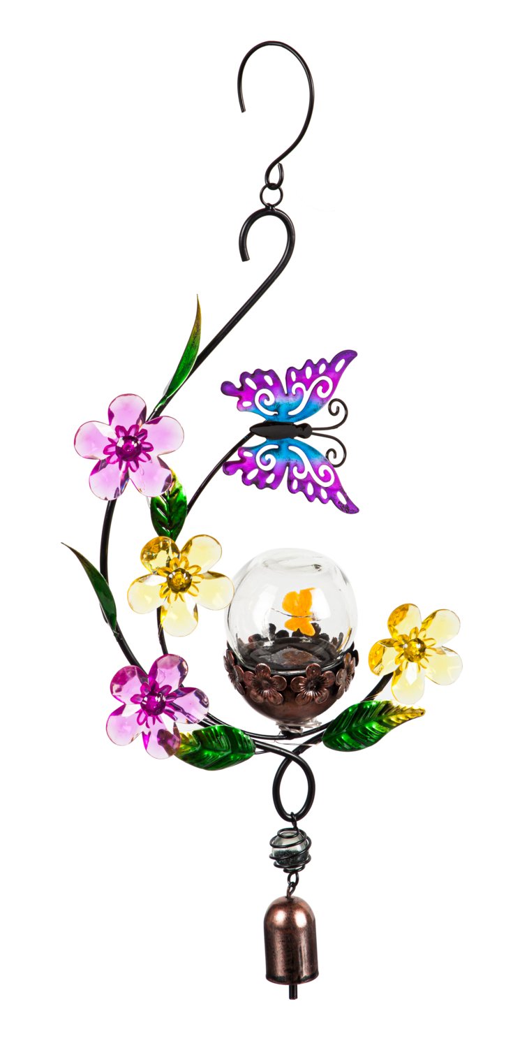 Solar Butterfly Hanging Garden Décor,2sp7058ecm