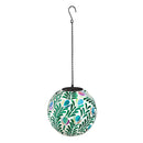 8" Solar Hanging Mosaic Gazing Ball, Peacock,2sp7201ecm