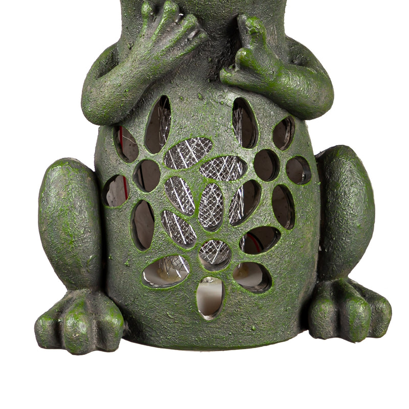 Solar Bug Zapper Garden Statuary, Frog,2sp7387